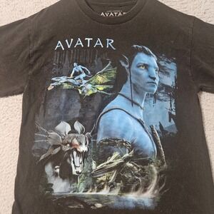 2009 Avatar Movie Promo Graphic T-Shirt‎ Faded Black James Cameron Size Medium